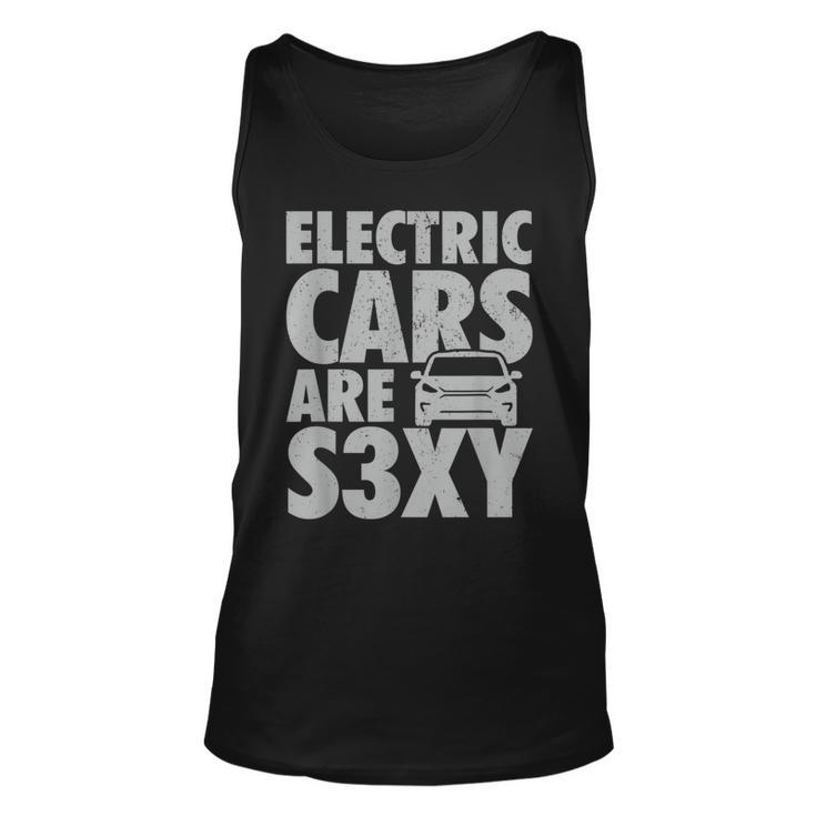 Electric Car S3xy Ev Driver Is Sexy Driver Funny Gifts Unisex Tank Top