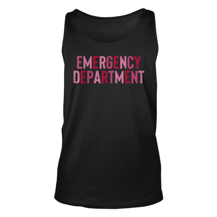 Emergency Department Emergency Room Healthcare Nursing  Unisex Tank Top
