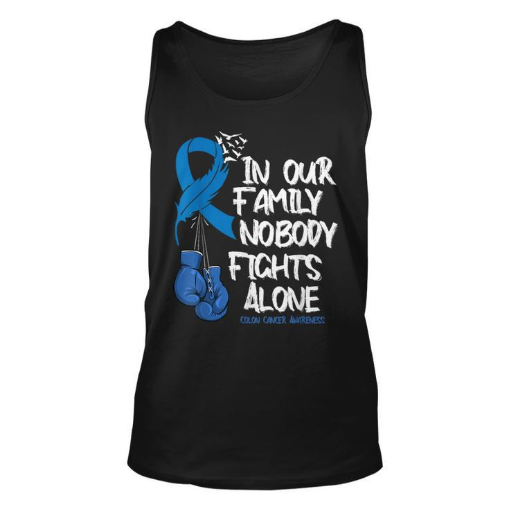 In Our Family Nobody Fights Alone Colon Cancer Awareness Tank Top