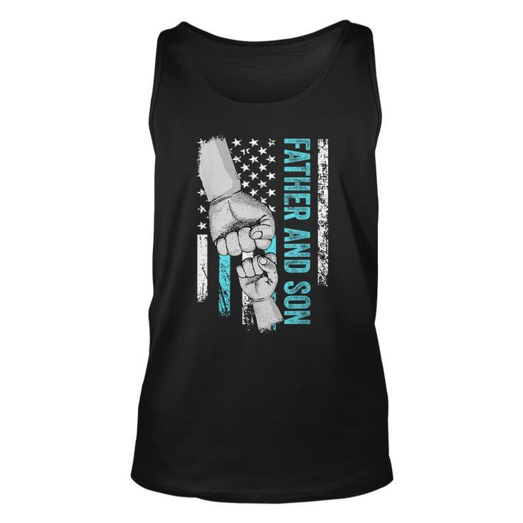 Father And Son American Flag Matching Fathers Day Father Son  Unisex Tank Top