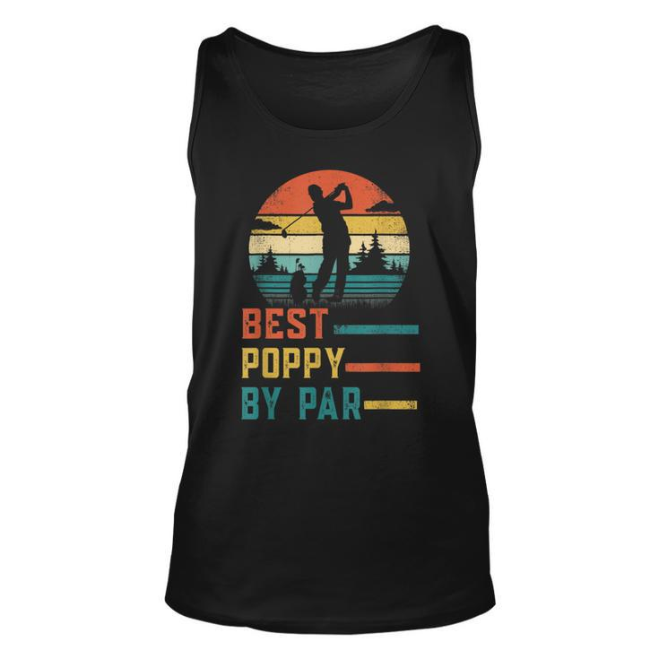 Fathers Day Best Poppy By Par Golf Gifts For Dad Grandpa Unisex Tank Top
