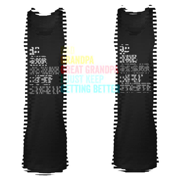 Fathers Day Grandpa Gift From Grandkids Dad Great Grandpa Unisex Tank Top