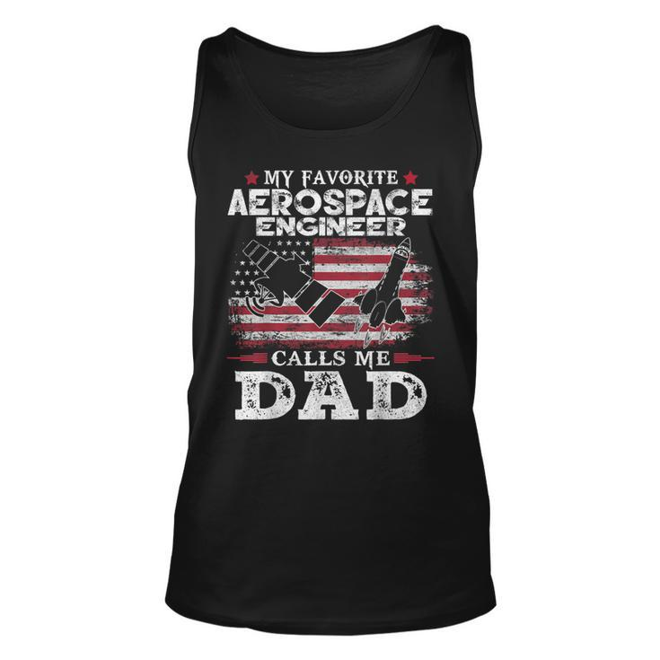 My Favorite Aerospace Engineer Calls Me Dad Usa Flag Father Tank Top