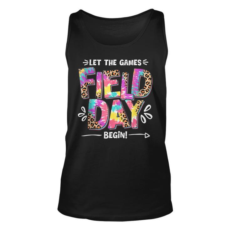 Field Day Let The Games Begin Leopard Tie Dye Field Day  Unisex Tank Top