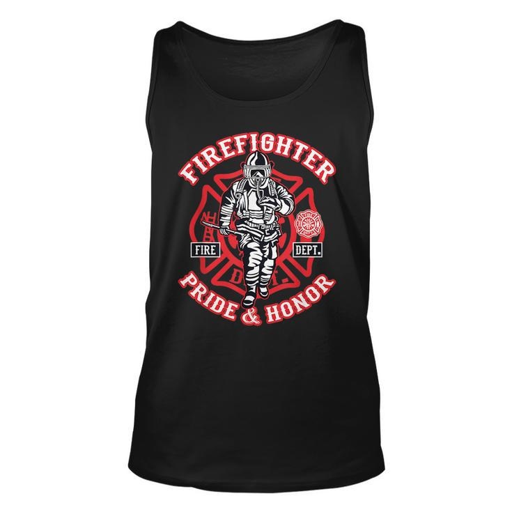 Firefighter Fireman Pride & Honor  Unisex Tank Top
