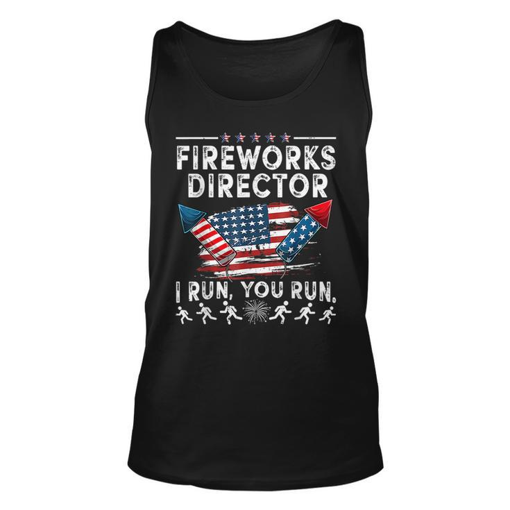 Fireworks Director If I Run Funny 4Th Of July Fourth Men  Unisex Tank Top