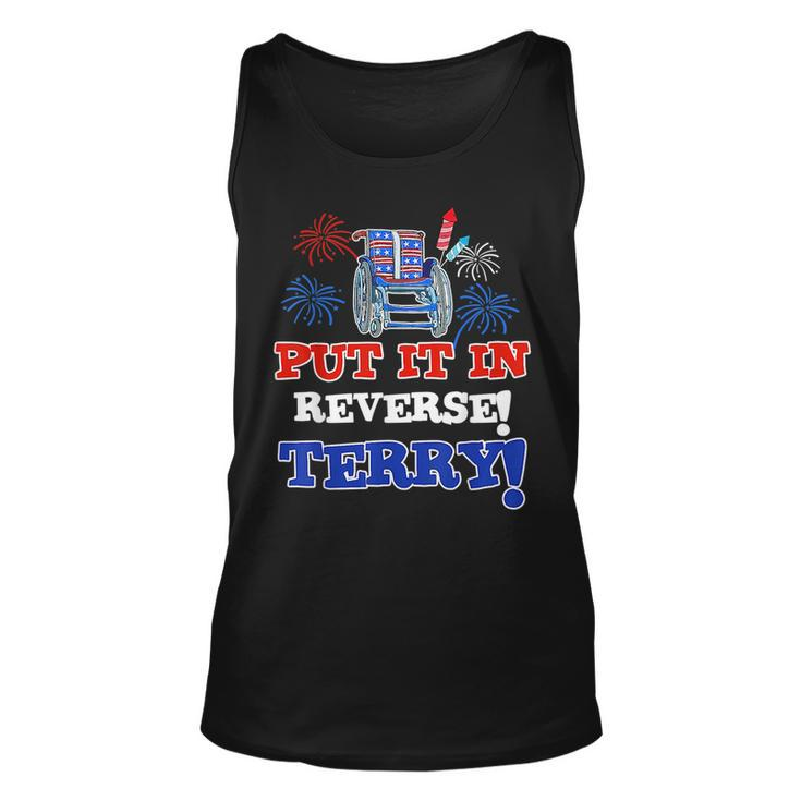 Fireworks Back Up Put It In Reverse Terry 4Th Of July Tank Top