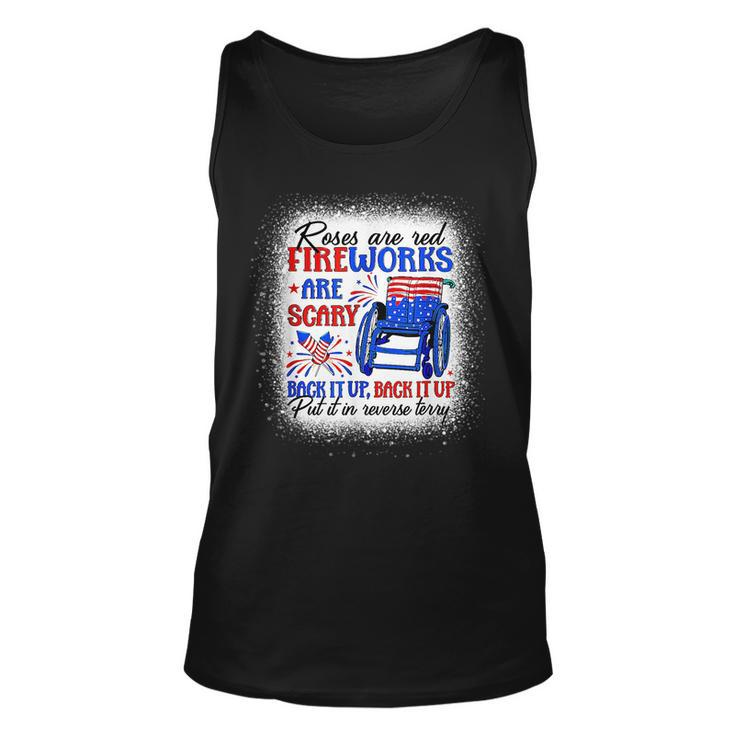 Fireworks Are Scary Back It Up Terry Flag Happy 4Th Of July Tank Top