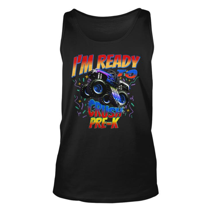 First Day Ready To Crush Pre-K Monster Truck School  Unisex Tank Top