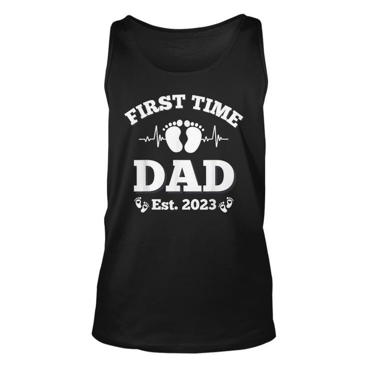 First Time Dad 2023 For Grandfather Funny Fathers Day Men  Unisex Tank Top