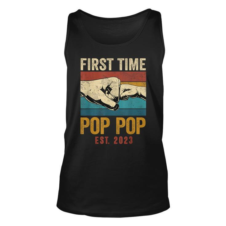 First Time Pop Pop Est 2023 Fathers Day Promoted To Pop Pop Tank Top