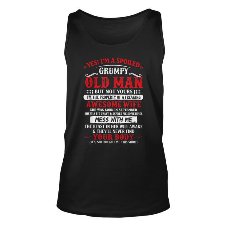 For Husband Yes I’M A Spoiled Grumpy Old Man But Not Yours  Unisex Tank Top