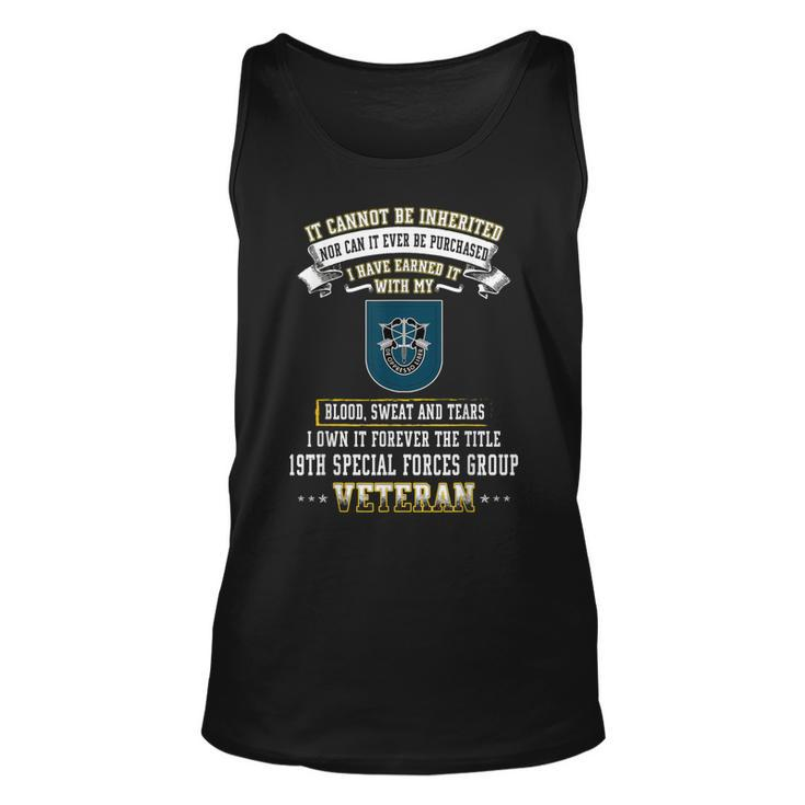 Forever The Title 19Th Special Forces Group Veteran  Unisex Tank Top