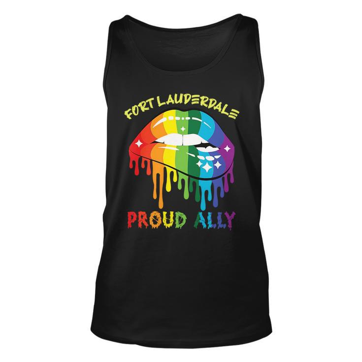 Fort Lauderdale Proud Ally Lgbtq Pride Sayings   Unisex Tank Top