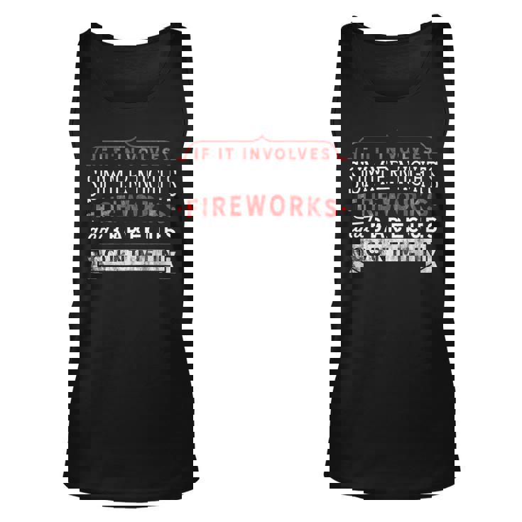 Fourth Of July Summer Nights Fireworks Bbq Celebrate 4Th Summer Tank Top