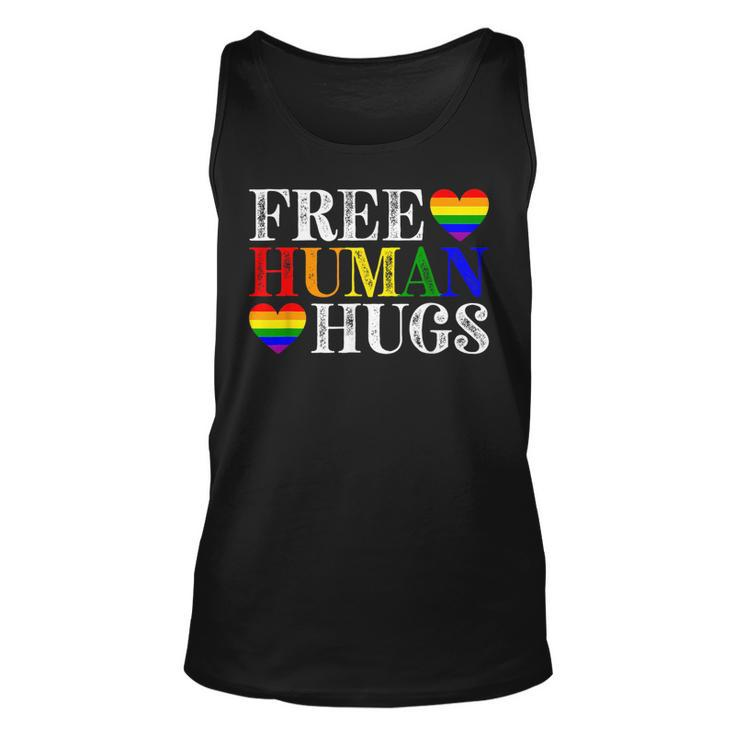 Free Human Hugs Lgbt Pride Month  Unisex Tank Top
