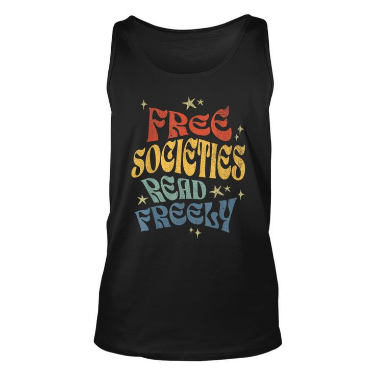 Free Societies Read Freely Reading Book I Read Banned Books Tank Top