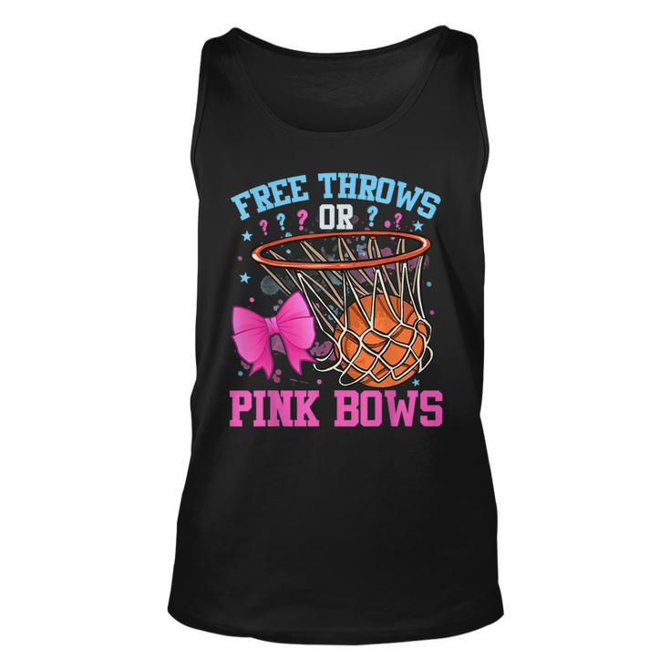 Free Throws Or Pink Bows Pregnancy Basketball Pink Or Blue Tank Top