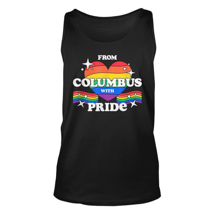 From Columbus With Pride Lgbtq Gay Lgbt Homosexual  Unisex Tank Top