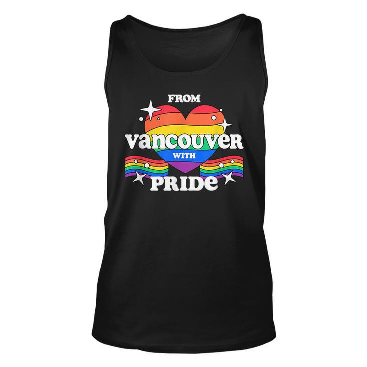 From Vancouver With Pride Lgbtq Gay Lgbt Homosexual  Unisex Tank Top