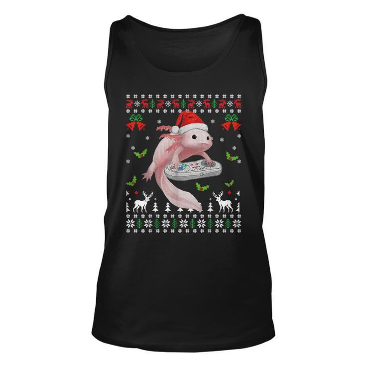 Fun Axolotl Gamer Axolotl Lover Ugly Christmas Sweater Tank Top