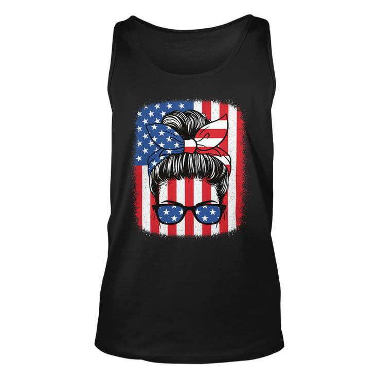 Funny 4Th Of July Patriotic American Flag Usa Women Girls Unisex Tank Top