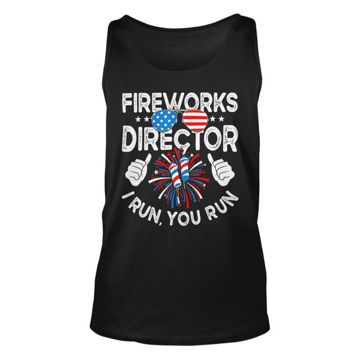 Funny 4Th Of July Shirts Fireworks Director If I Run You Run Unisex Tank Top