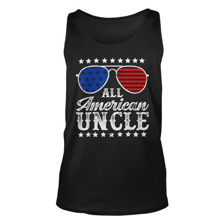 Funny All American Uncle Sunglasses Usa 4Th Of July  Unisex Tank Top