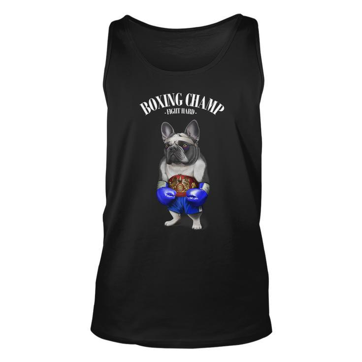 Funny Boxing Champion French Bull Dog Fighter Unisex Tank Top