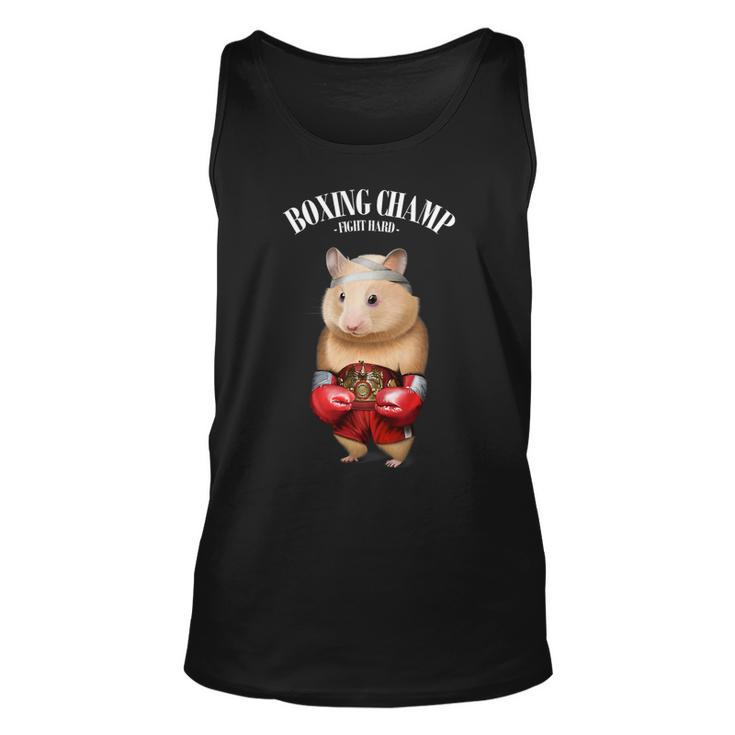 Funny Boxing Champion Hamster Fighter Unisex Tank Top