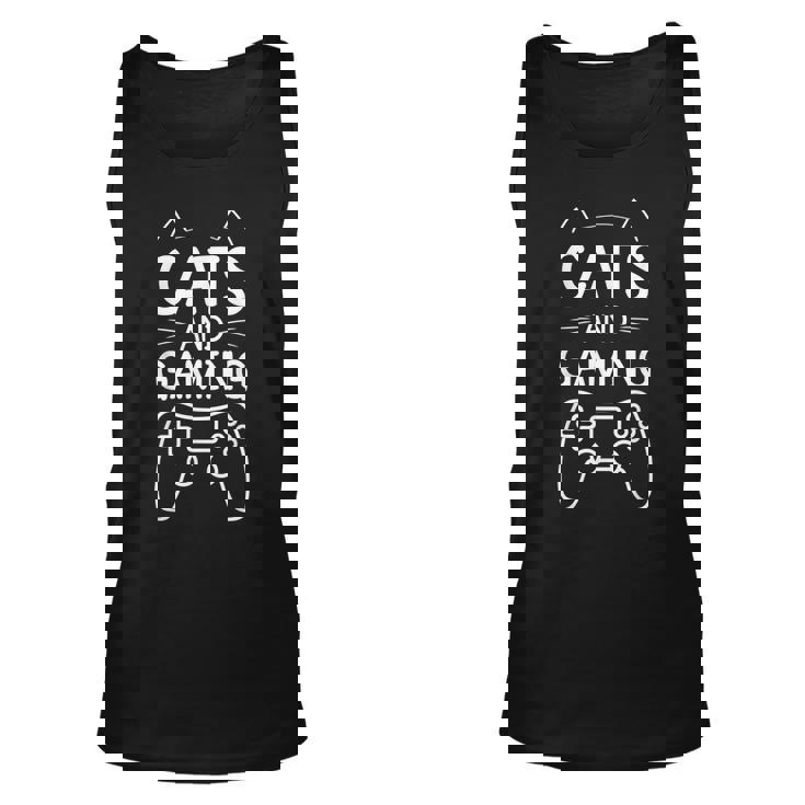 Funny Cat & Gaming Lover Novelty Kitten Gamer Unisex Tank Top Funny Cat & Gaming Lover Novelty Kitten Gamer Unisex Tank Top