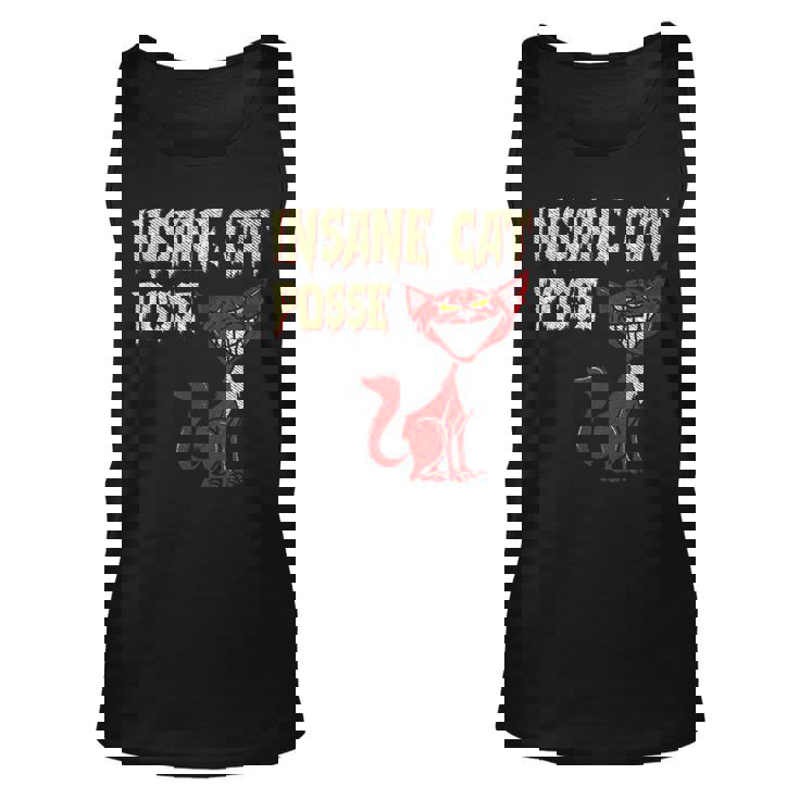 Cat Insane Cats Posse Scary Kitten Clown Horror Scary Tank Top