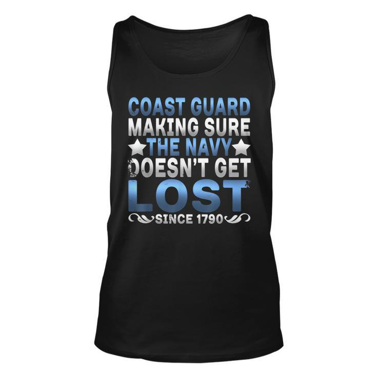 Funny Coast Guard Making Sure Navy Doesnt Get Lost T Unisex Tank Top