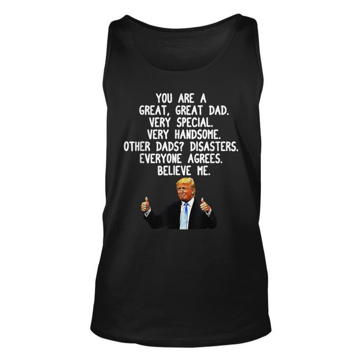 Funny Donald Trump Fathers Day Gag Gift Conservative Dad  Unisex Tank Top