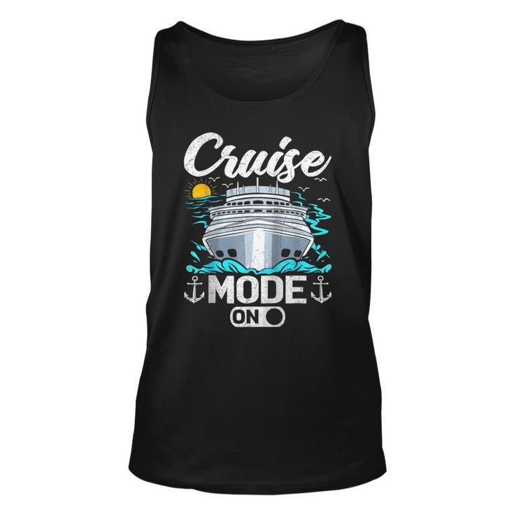 Funny Family Matching Cruise Vacation Cruise Mode On  Unisex Tank Top