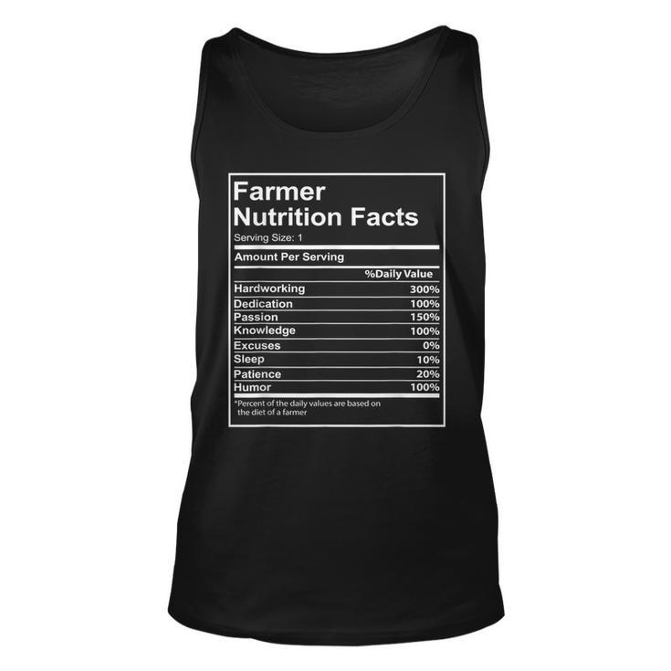 Funny Farmer Nutrition Facts - Life Is Better On The Farm  Unisex Tank Top
