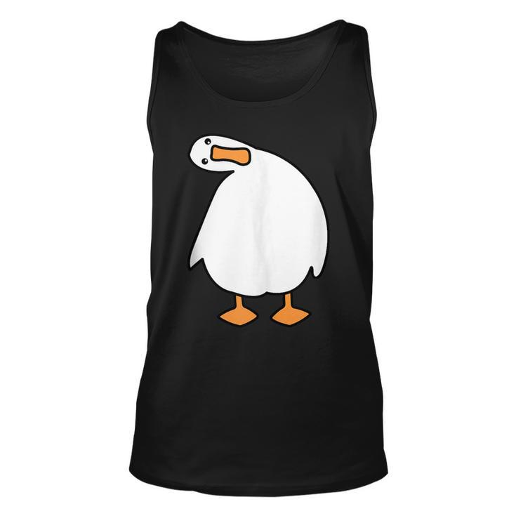 Funny Goose With Crazy Look  Unisex Tank Top