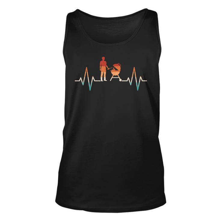 Funny Heartbeat Grilling Barbecue Grill Lover Bbq  Unisex Tank Top