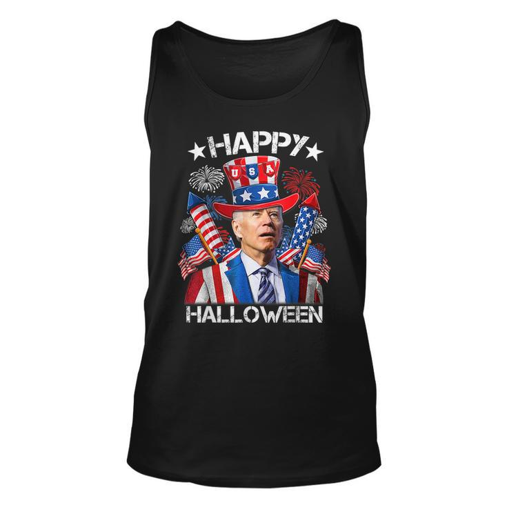 Funny Joe Biden 4Th Of July  Happy Halloween Firework  Unisex Tank Top