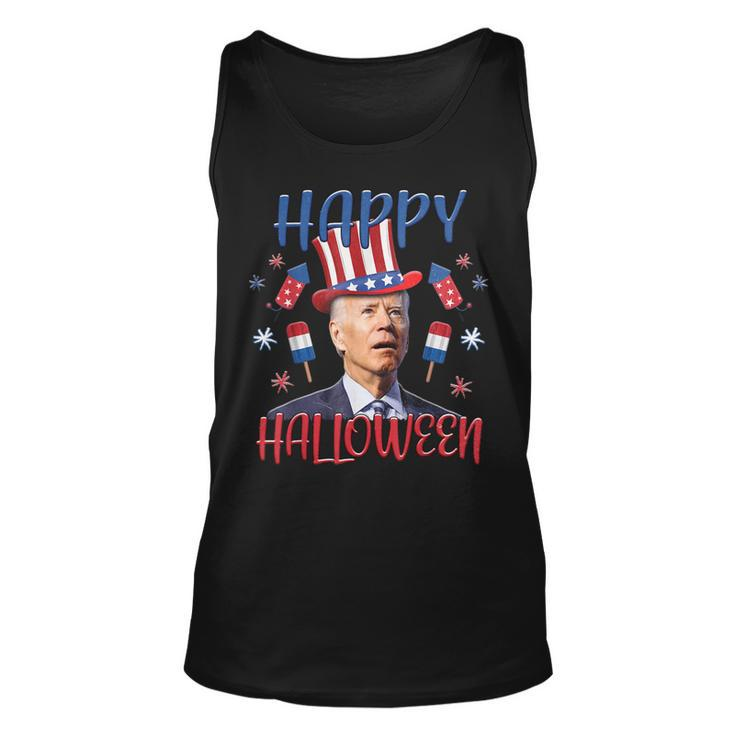 Funny Joe Biden Happy Halloween Confused 4Th Of July 2023 Unisex Tank Top