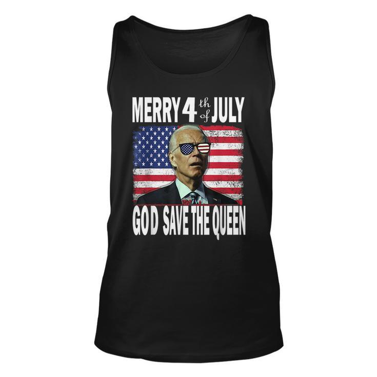 Funny Joe Biden Merry 4Th July Confused God Save The Queen  Unisex Tank Top