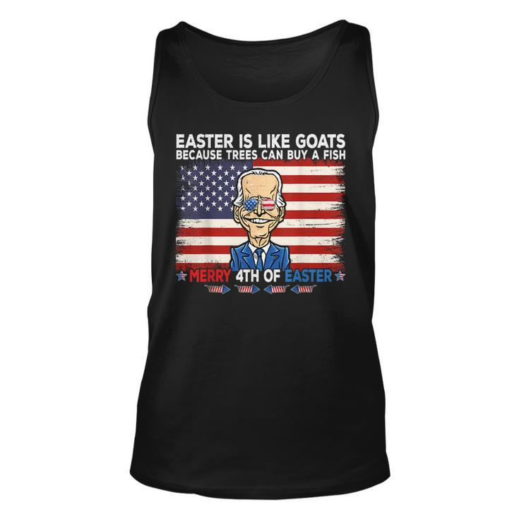 Funny Joe Biden Merry 4Th Of Easter Design Fourth Of July Unisex Tank Top