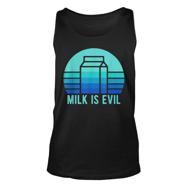 Funny Lactose Intolerant Vintage Milk Dairy Is Evil  Unisex Tank Top