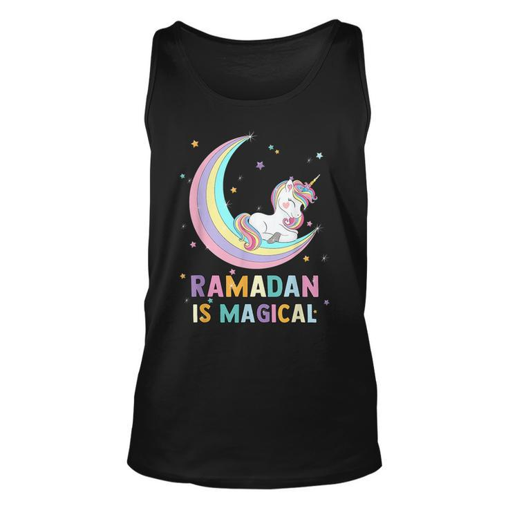 Funny Moon Unicorn Ramadan Is Magical Unicorn Funny Gifts Unisex Tank Top