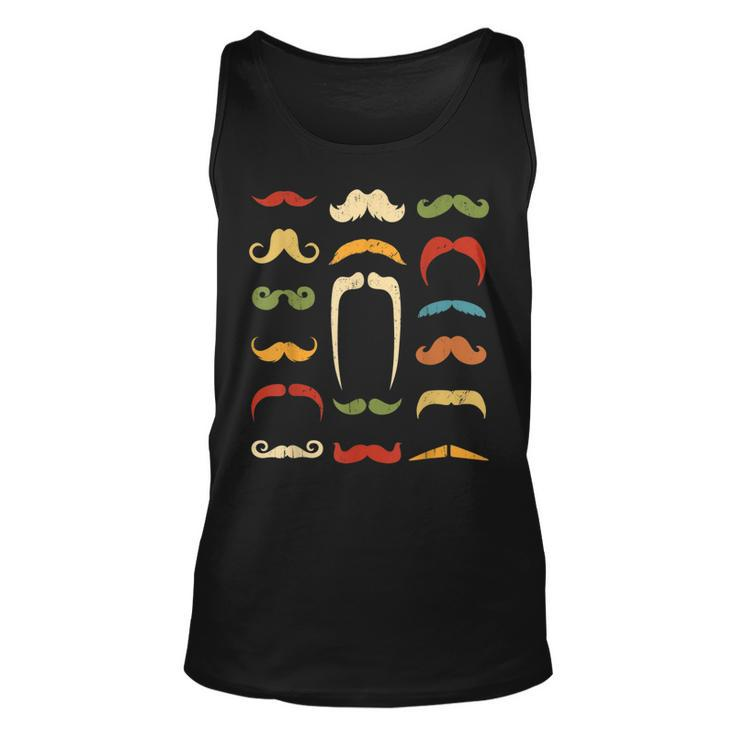 Funny Mustache Styles | Vintage Retro Hipster Mustache  Unisex Tank Top