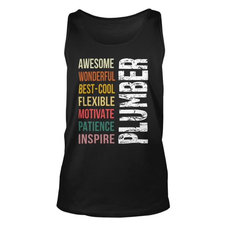 Funny Plumber Thank You Gift Awesome Unisex Tank Top