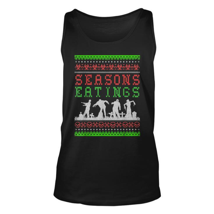 Seasons Eatings Zombie Ugly Christmas Sweater Tank Top