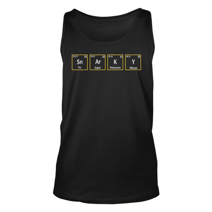 Funny Snarky Sarcasm Periodic Table Elements Spelling  Unisex Tank Top