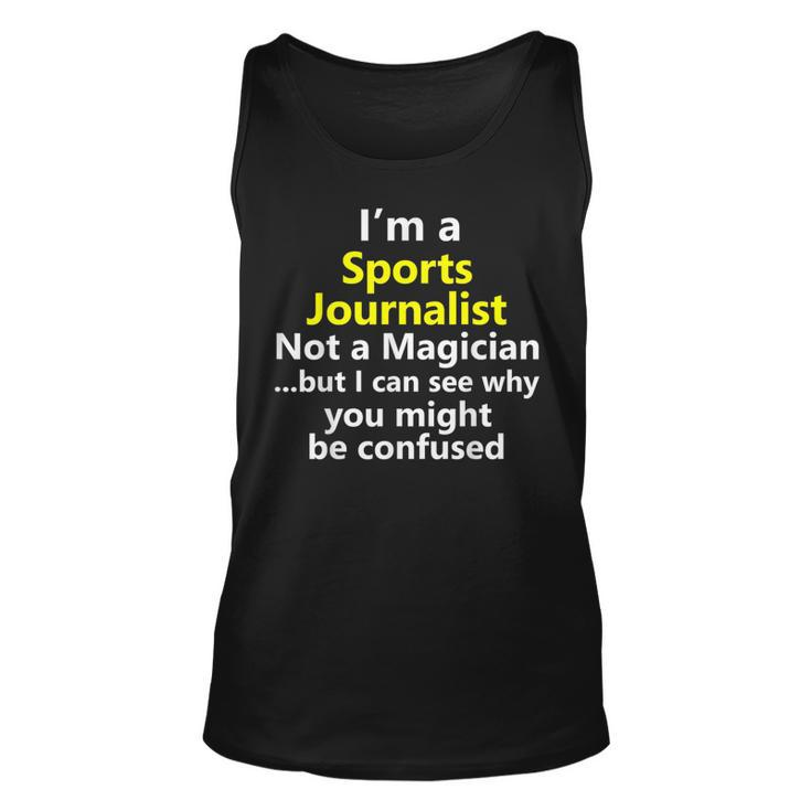 Funny Sports Journalist Job Career Report News Anchor Gift  Unisex Tank Top
