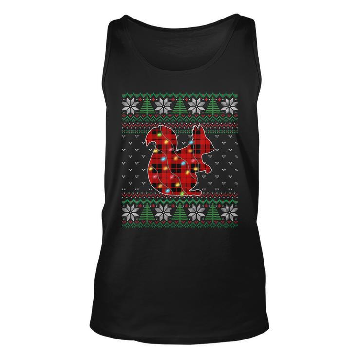 Squirrel Ugly Sweater Christmas Lights Animals Lover Tank Top